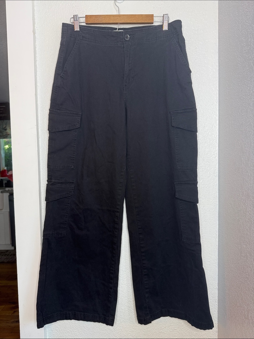 YMI All Day Cargo Pants Black Wide Leg Utility Pants Y2K Mall Goth Skater